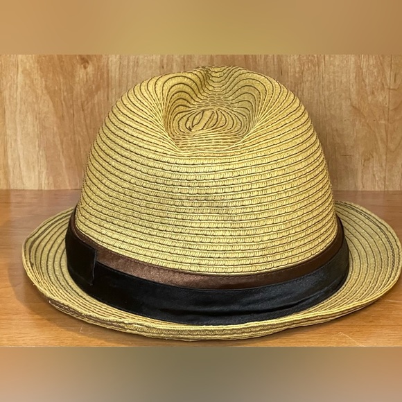 Dorfman Pacific Company Classic Fedora Pinch Front Paper Straw Hat Size Large - Picture 2 of 6